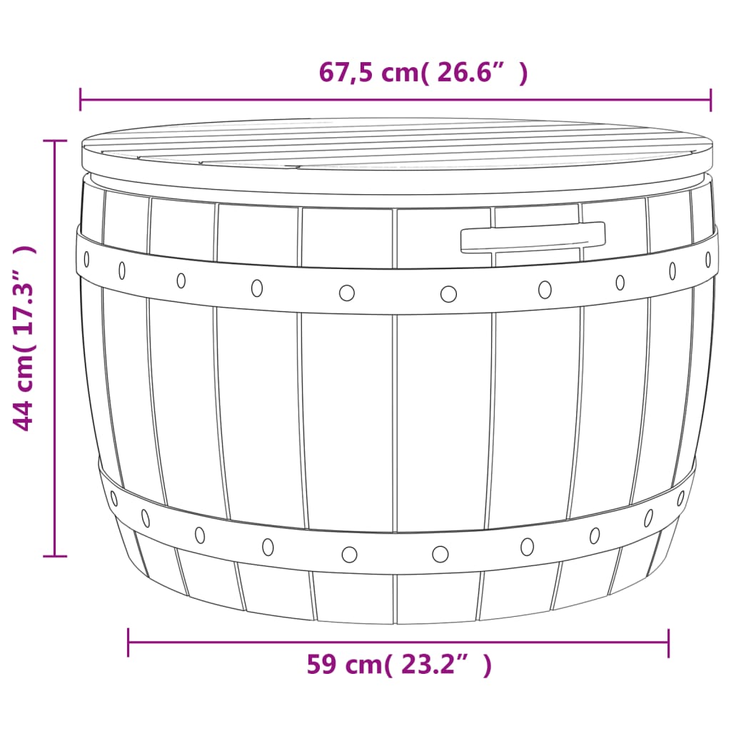3-In-1 Garden Storage Box Polypropylene