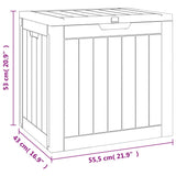 Garden Storage Box 55.5X43X53 Cm Polypropylene