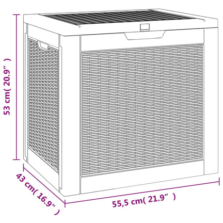 Garden Storage Box 55.5X43X53 Cm Polypropylene