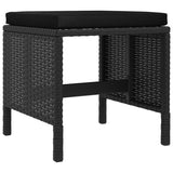 6 Piece Garden Dining Set With Cushions Poly Rattan