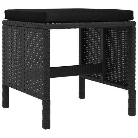 6 Piece Garden Dining Set With Cushions Poly Rattan