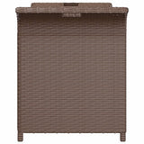 Garden Bench With Cushion Brown 116X46X57 Cm Poly Rattan