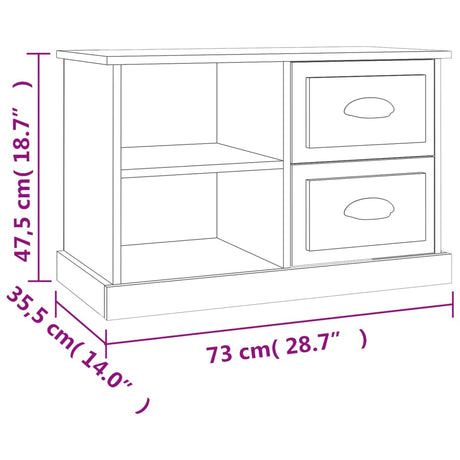 Tv Cabinet 73X35.5X47.5 Cm Engineered Wood