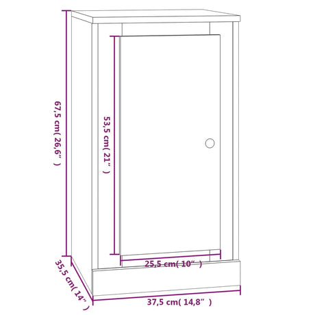 Sideboards 2 Pcs 37.5X35.5X67.5 Cm Engineered Wood