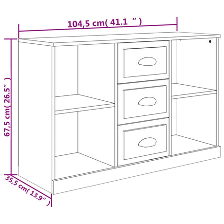Sideboard 104.5X35.5X67.5 Cm Engineered Wood