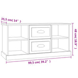 Tv Cabinet 99.5X35.5X48 Cm Engineered Wood