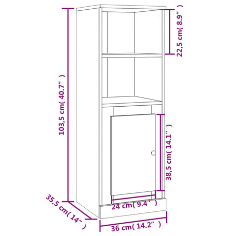 Highboard 36X35.5X103.5 Cm Engineered Wood
