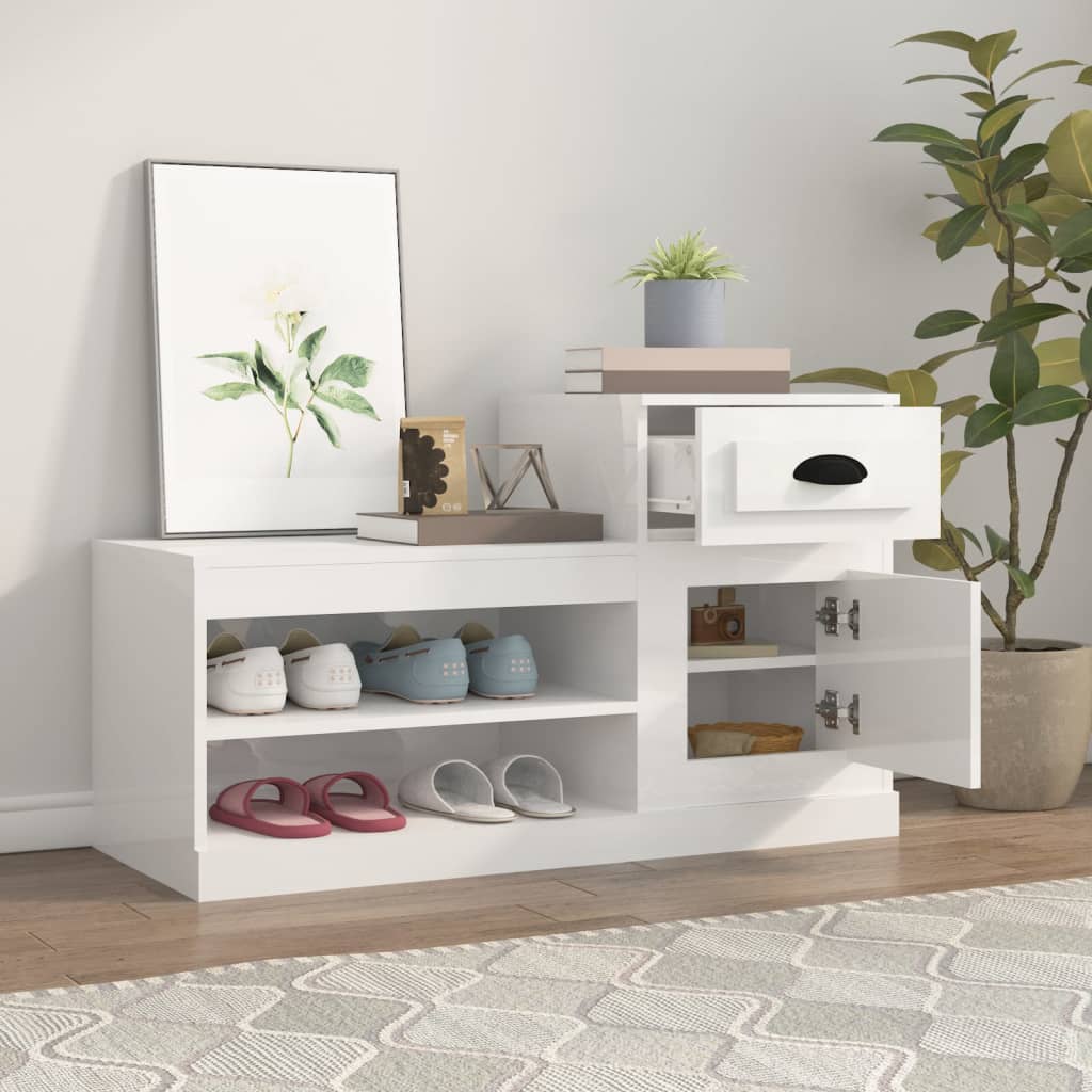 Shoe Cabinet 100X42X60 Cm Engineered Wood