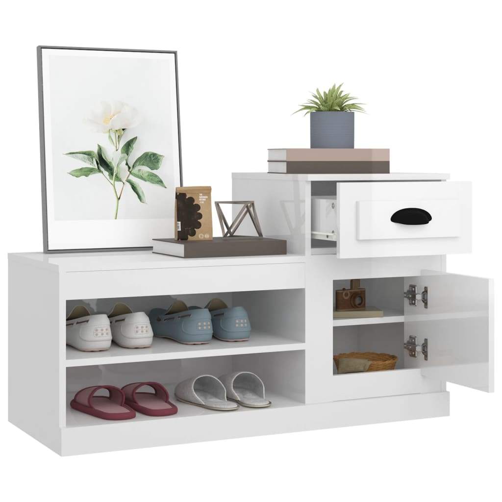 Shoe Cabinet 100X42X60 Cm Engineered Wood
