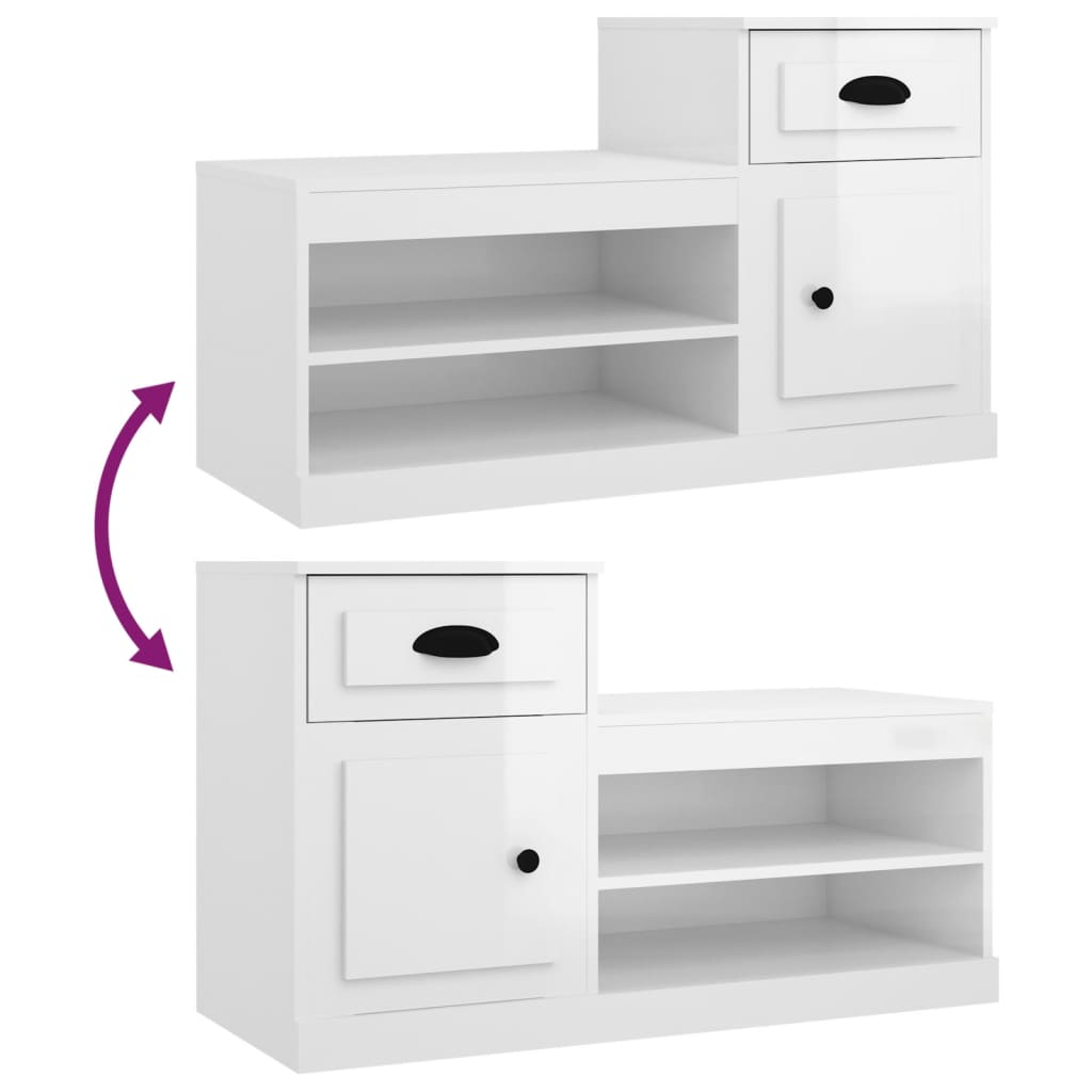 Shoe Cabinet 100X42X60 Cm Engineered Wood