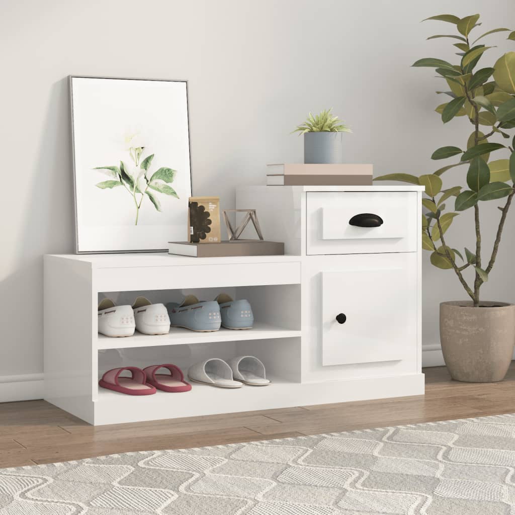 Shoe Cabinet 100X42X60 Cm Engineered Wood
