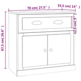 Sideboard 70X35.5X67.5 Cm Engineered Wood