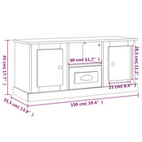 Tv Cabinet 100X35.5X45 Cm Engineered Wood