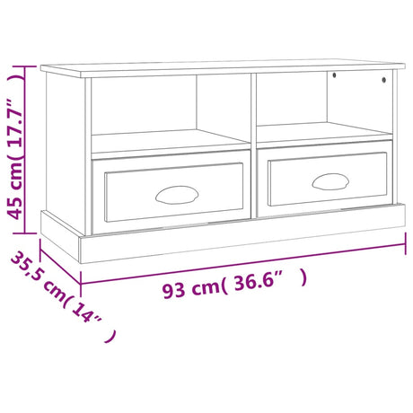Tv Cabinet 93X35.5X45 Cm Engineered Wood