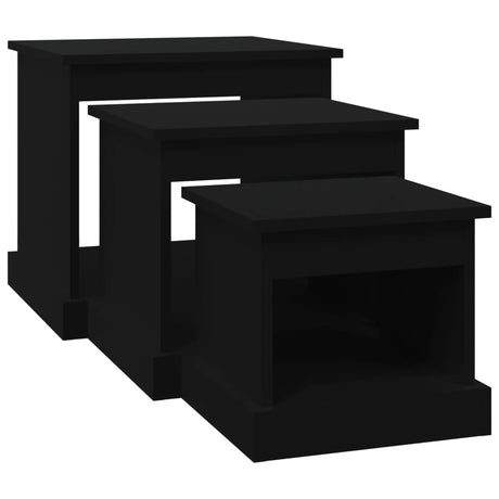Coffee Tables 3 Pcs Engineered Wood