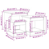 Coffee Tables 3 Pcs Engineered Wood