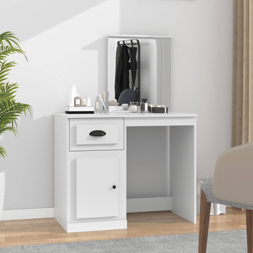 Dressing Table 90X50X132.5 Cm Engineered Wood