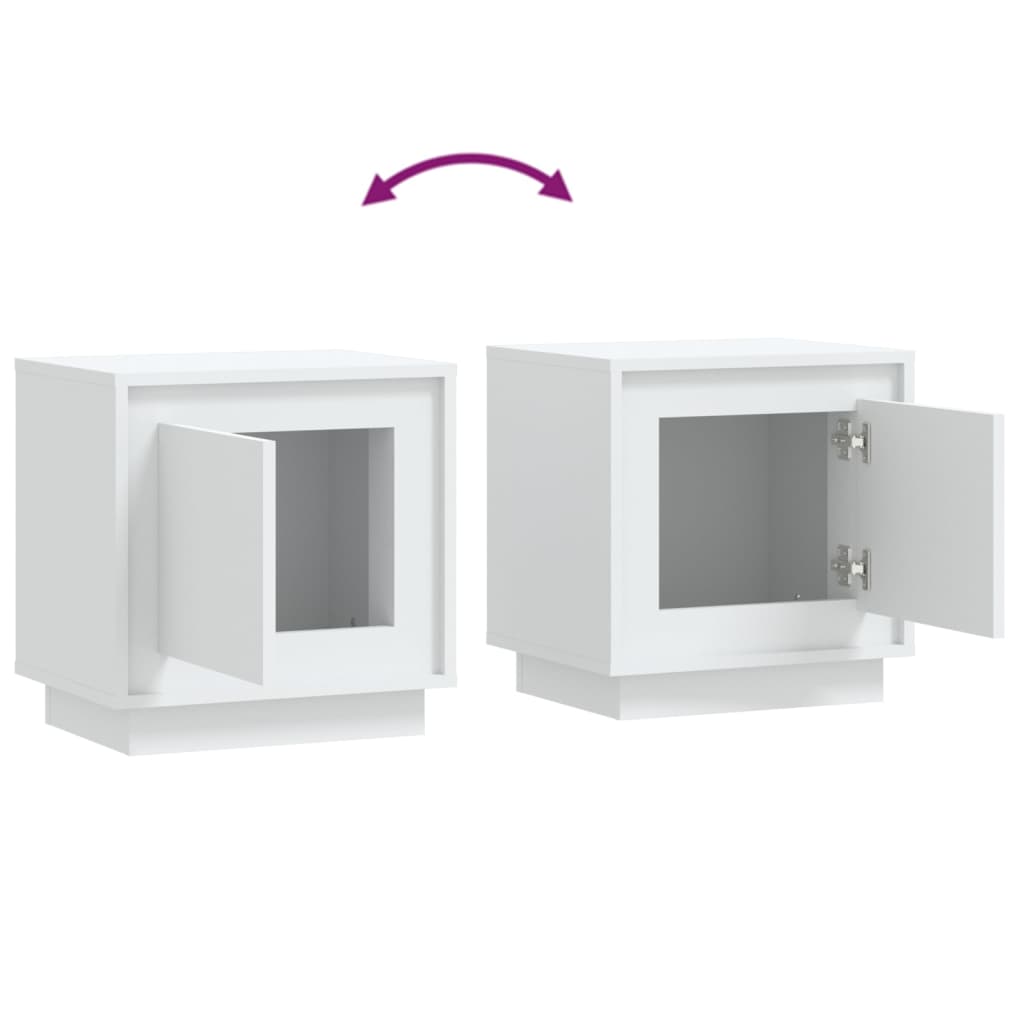 Bedside Cabinets 2 Pcs 44X35X45 Cm Engineered Wood