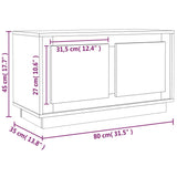Tv Cabinet 80X35X45 Cm Engineered Wood
