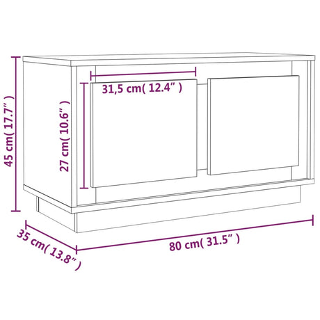 Tv Cabinet 80X35X45 Cm Engineered Wood