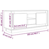 Tv Cabinet 102X35X45 Cm Engineered Wood
