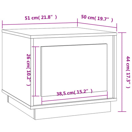 Coffee Table 51X50X44 Cm Engineered Wood