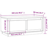 Coffee Table 102X50X44 Cm Engineered Wood