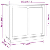 Sideboard 80X34X75 Cm Engineered Wood