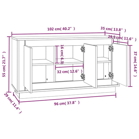 Sideboard 102X35X55 Cm Engineered Wood