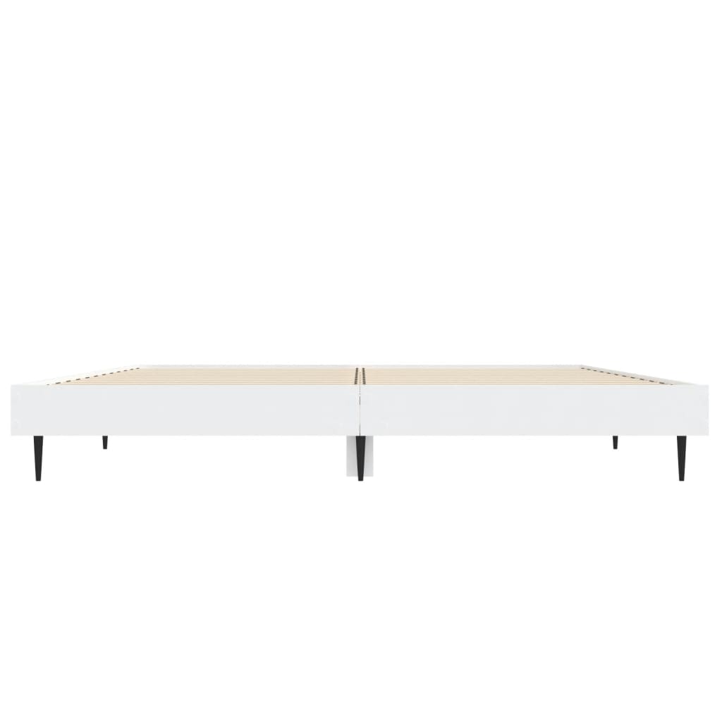 Bed Frame without Mattress White 120x190 cm Small Double Engineered Wood