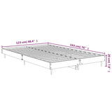 Bed Frame without Mattress White 120x190 cm Small Double Engineered Wood