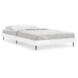 Bed Frame without Mattress High Gloss White 90x190 cm Single