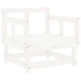 Garden Chairs with Cushions 2 pcs White Solid Wood Pine
