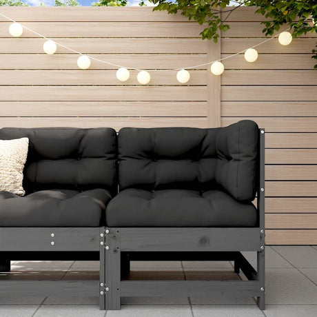 3 Piece Garden Lounge Set With Cushions Solid Wood Douglas