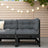 3 Piece Garden Lounge Set With Cushions Solid Wood Douglas