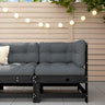 3 Piece Garden Lounge Set With Cushions Solid Wood Douglas