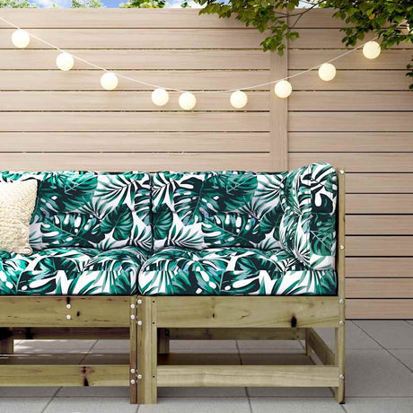 3 Piece Garden Lounge Set With Cushions Solid Wood Douglas