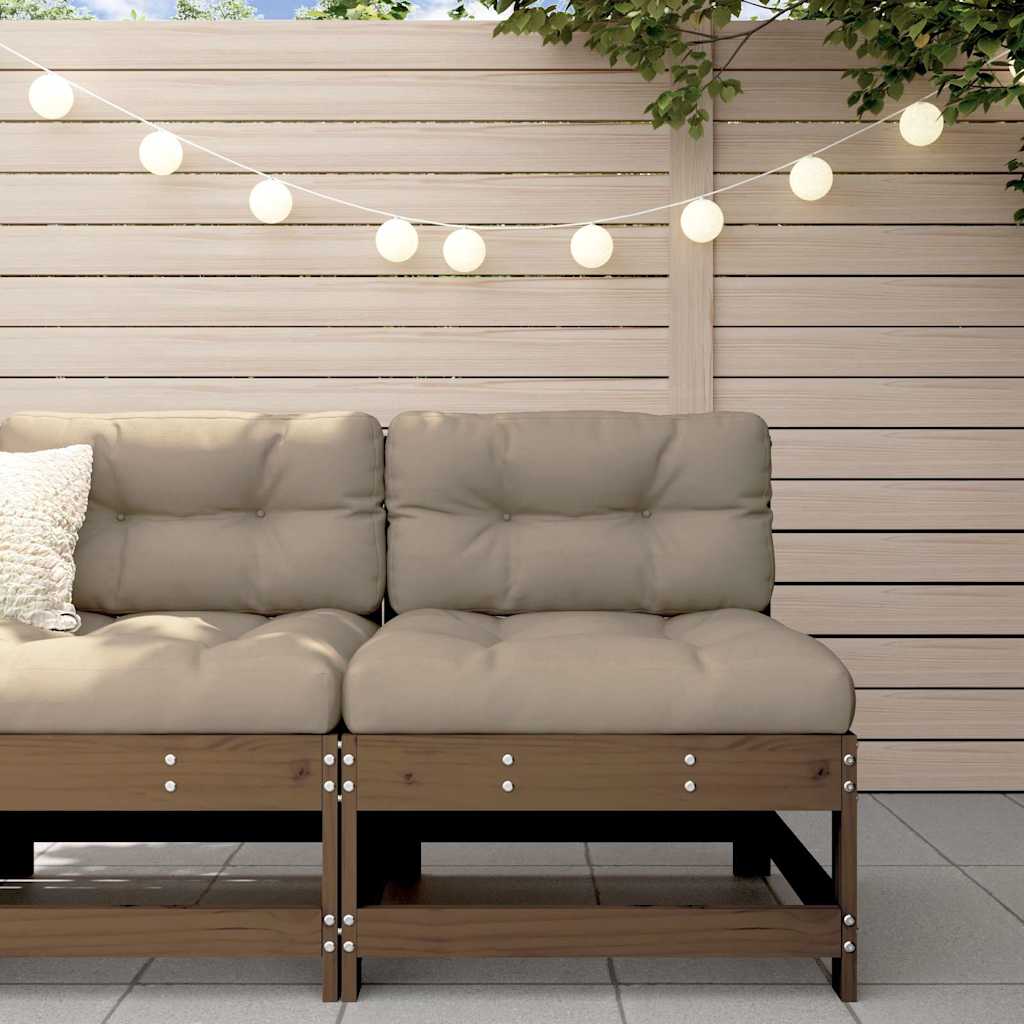 3 Piece Garden Lounge Set With Cushions Solid Wood Douglas