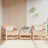3 Piece Garden Lounge Set With Cushions Solid Wood Douglas