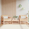 3 Piece Garden Lounge Set With Cushions Solid Wood Douglas