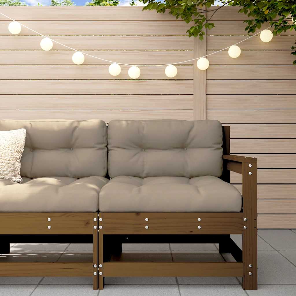 3 Piece Garden Lounge Set With Cushions Solid Wood Douglas