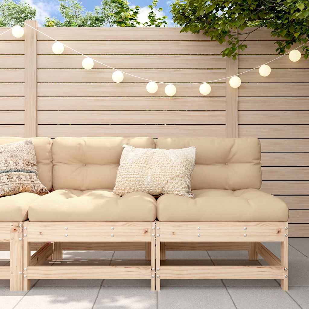3 Piece Garden Lounge Set With Cushions Solid Wood Douglas