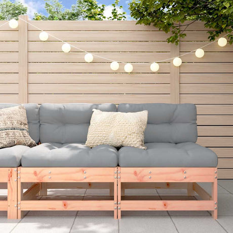 3 Piece Garden Lounge Set With Cushions Solid Wood Douglas