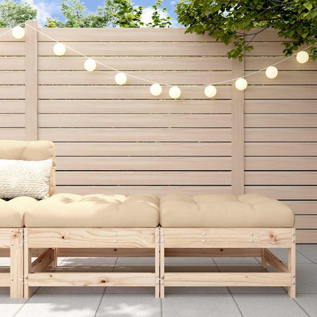 3 Piece Garden Lounge Set With Cushions Solid Wood Douglas