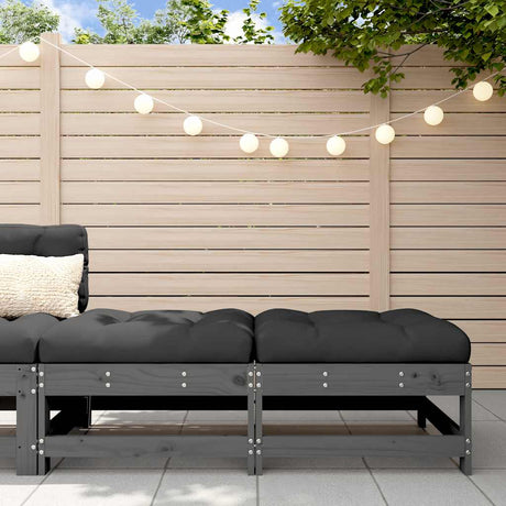 3 Piece Garden Lounge Set With Cushions Solid Wood Douglas