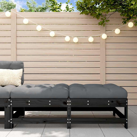 3 Piece Garden Lounge Set With Cushions Solid Wood Douglas