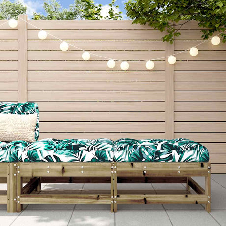 3 Piece Garden Lounge Set With Cushions Solid Wood Douglas