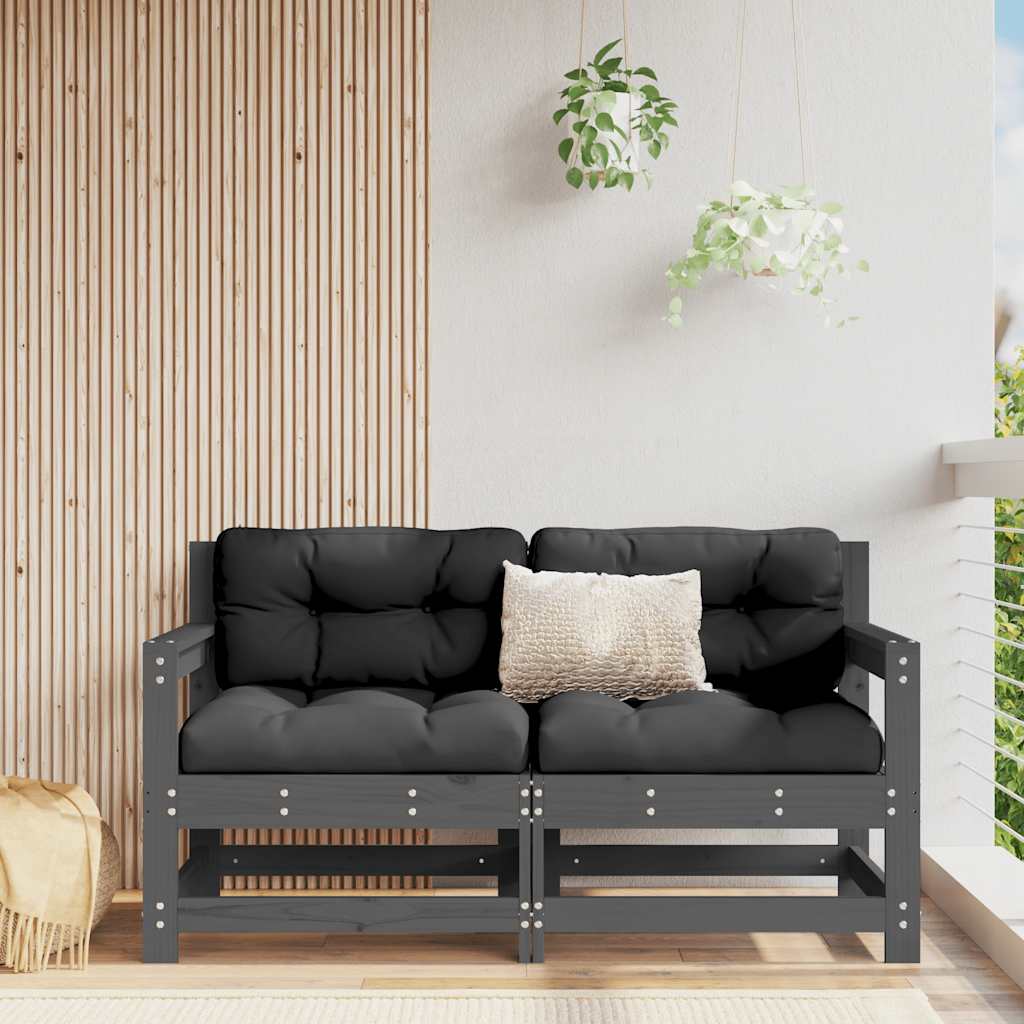3 Piece Garden Lounge Set With Cushions Solid Wood Douglas