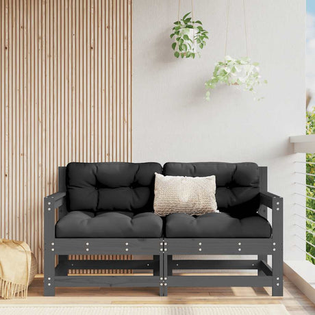 3 Piece Garden Lounge Set With Cushions Solid Wood Douglas