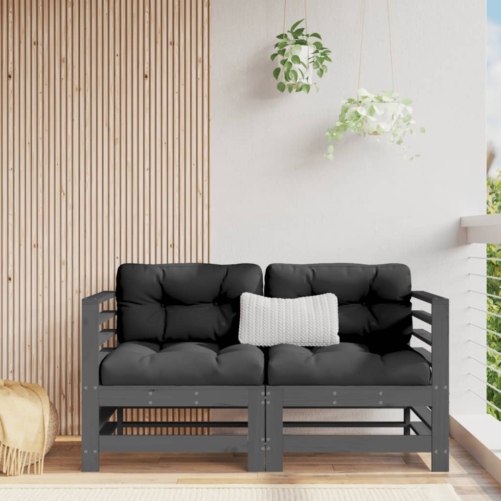 Garden S With Cushions 2 Pcs Solid Wood Douglas